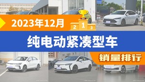 2023年12月纯电动紧凑型车销量排行榜，Aion S Plus以15216辆夺冠，枫叶60s升至第8名 