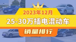 2023年12月25-30万插电混动车销量排行榜，护卫舰07屈居第三，蓝山DHT-PHEV成最大黑马