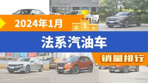 2024年1月法系汽油车销量排行榜，标致408位居第二，第一名你绝对想不到