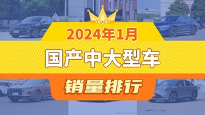 2024年1月国产中大型车销量排行榜，极氪001位居第二，第一名你绝对想不到