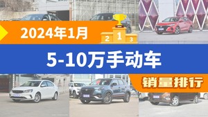 2024年1月5-10万手动车销量排行榜，瑞虎8位居第二，第一名你绝对想不到