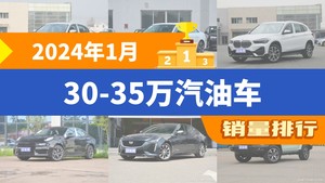 2024年1月30-35万汽油车销量排行榜，奥迪A4L位居第二，第一名你绝对想不到