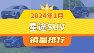 2024年1月星途SUV销量排行榜，星途凌云位居第二，第一名你绝对想不到