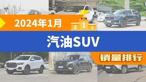 2024年1月汽油SUV销量排行榜，星越L屈居第三