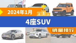 2024年1月4座SUV销量排行榜，阿维塔11位居第二，第一名你绝对想不到