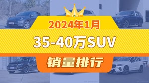 2024年1月35-40万SUV销量排行榜，Model Y夺得冠军，第二名差距也太大了 