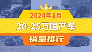 2024年1月20-25万国产车销量排行榜，深蓝S7位居第二，第一名你绝对想不到