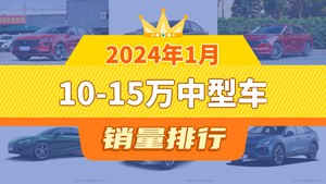 2024年1月10-15万中型车销量排行榜，长安深蓝SL03位居第二，第一名你绝对想不到