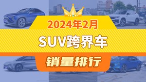 2024年2月SUV跨界车销量排行榜，蔚来EC6以1209辆夺冠