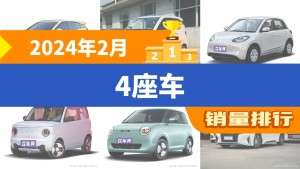 2024年2月4座车销量排行榜，五菱缤果屈居第三