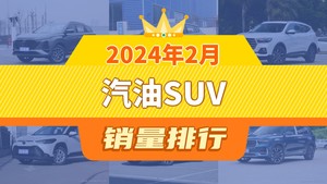 2024年2月汽油SUV销量排行榜，卡罗拉锐放位居第二，第一名你绝对想不到