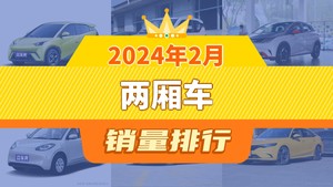 2024年2月两厢车销量排行榜，海鸥夺得冠军，第二名差距也太大了 