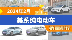 2024年2月美系纯电动车销量排行榜，Model 3位居第二，第一名你绝对想不到