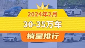 2024年2月30-35万车销量排行榜，Model Y夺得冠军，第二名差距也太大了 