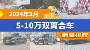 2024年2月5-10万双离合车销量排行榜，逸动屈居第三