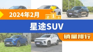 2024年2月星途SUV销量排行榜，星途凌云以1467辆夺冠