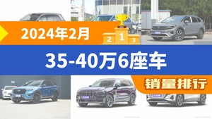 2024年2月35-40万6座车销量排行榜，理想L8以5457辆夺冠