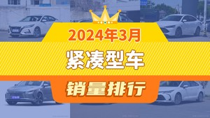 2024年3月紧凑型车销量排行榜，轩逸夺得冠军，第二名差距也太大了 