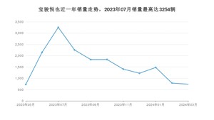 2024年3月宝骏悦也销量数据发布 共卖了739台