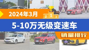 2024年3月5-10万无级变速车销量排行榜，秦PLUS夺得冠军，第二名差距也太大了 