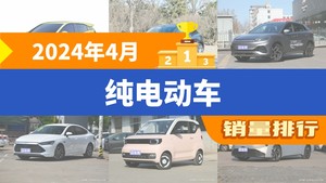 2024年4月纯电动车销量排行榜，元PLUS屈居第三，极氪001成最大黑马