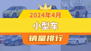 2024年4月小型车销量排行榜，五菱缤果位居第二，第一名你绝对想不到