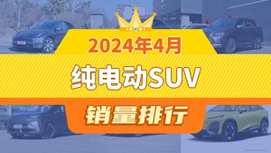 2024年4月纯电动SUV销量排行榜，Model Y夺得冠军，第二名差距也太大了 