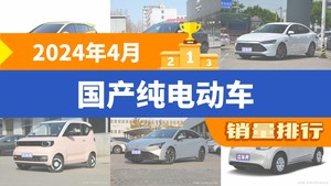 2024年4月国产纯电动车销量排行榜，元PLUS位居第二，第一名你绝对想不到