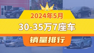 2024年5月30-35万7座车销量排行榜，汉兰达以8120辆夺冠，锐界升至第10名 