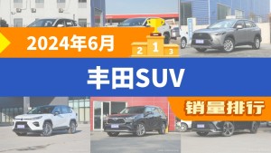 2024年6月丰田SUV销量排行榜，锋兰达以21951辆夺冠