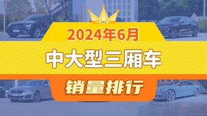 2024年6月中大型三厢车销量排行榜，奔驰E级夺得冠军，第二名差距也太大了 