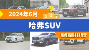 2024年6月哈弗SUV销量排行榜，哈弗M6位居第二，第一名你绝对想不到