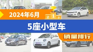 2024年6月5座小型车销量排行榜，海豚夺得冠军，第二名差距也太大了 