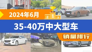 2024年6月35-40万中大型车销量排行榜，极氪001以14383辆夺冠