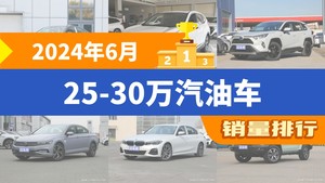 2024年6月25-30万汽油车销量排行榜，帕萨特夺得冠军，第二名差距也太大了 