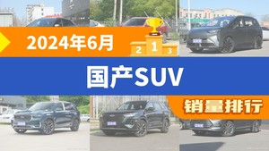 2024年6月国产SUV销量排行榜，元PLUS以23918辆夺冠，缤越升至第9名 