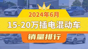 2024年6月15-20万插电混动车销量排行榜，宋PLUS新能源位居第二，第一名你绝对想不到