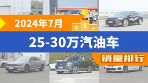 2024年7月25-30万汽油车销量排行榜，帕萨特夺得冠军，第二名差距也太大了 