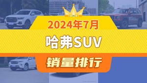 2024年7月哈弗SUV销量排行榜，哈弗M6位居第二，第一名你绝对想不到