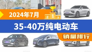 2024年7月35-40万纯电动车销量排行榜，Model Y夺得冠军，第二名差距也太大了 