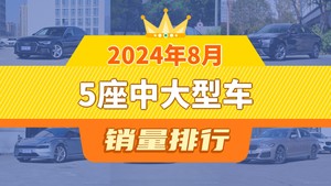 2024年8月5座中大型车销量排行榜，奔驰E级屈居第三，ARCFOX αS成最大黑马