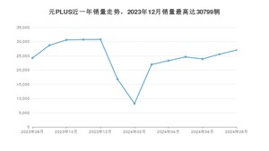 2024年8月比亚迪元PLUS销量多少？ 在哪个城市卖得最好？