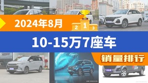 2024年8月10-15万7座车销量排行榜，五菱佳辰位居第二，第一名你绝对想不到