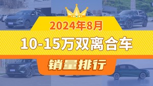 2024年8月10-15万双离合车销量排行榜，星越L屈居第三，博越成最大黑马