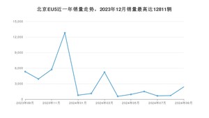 2024年9月北京汽车北京EU5销量多少？ 在哪个城市卖得最好？