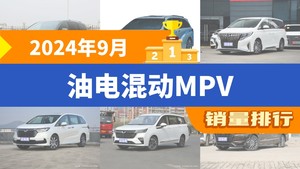 2024年9月油电混动MPV销量排行榜，格瑞维亚位居第二，第一名你绝对想不到