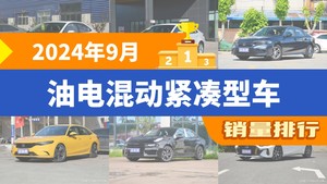 2024年9月油电混动紧凑型车销量排行榜，思域屈居第三，型格成最大黑马