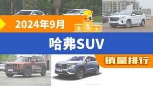 2024年9月哈弗SUV销量排行榜，哈弗M6屈居第三