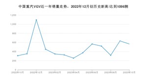 中国重汽VGV 10月份销量数据发布 同比增长82.58%(2023年)