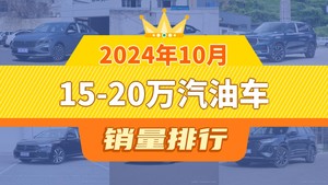 2024年10月15-20万汽油车销量排行榜，轩逸位居第二，第一名你绝对想不到